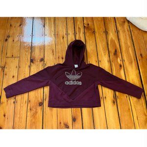 Cropped Adidas trefoil hoodie